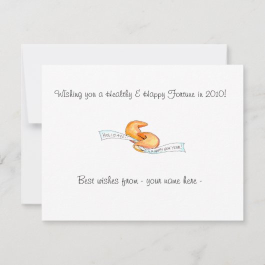 Fortune Cookie-kerstboom Kaart (Achterkant)