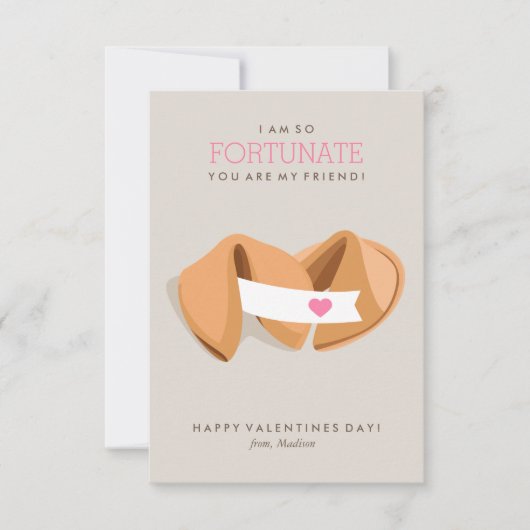 Fortune Cookie Kinder Classroom Valentijn Kaart (Voorkant)