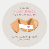 Fortune Cookie Kinder Classroom Valentijn Ronde Sticker (Voorkant)