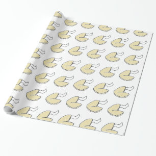 Fortune Cookie Lucky Chinees eten Cartoon Cadeaupapier