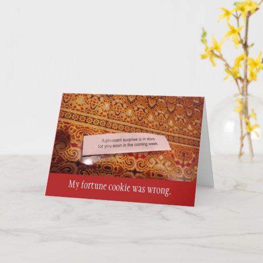 Fortune Cookie Medewerker Afscheid Kaart (Gele Bloem)