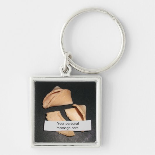 Fortune Cookie met Persoonlijke Fortune, Sleutelha Sleutelhanger (Voorkant)