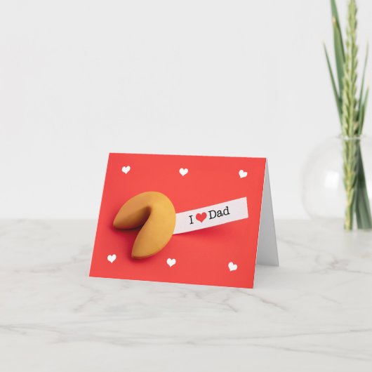 Fortune Cookie, pap Fortune Cookie van Happy Valen Feestdagen Kaart (Voorkant)