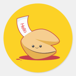 Fortune Cookie Ronde Sticker