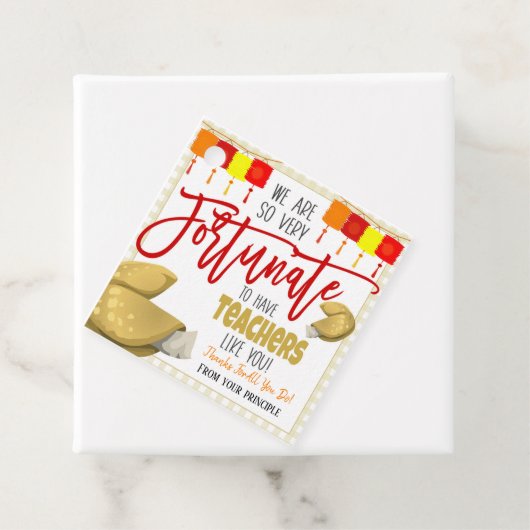 Fortune Cookie Teacher Dank je cadeau Label (In situ)