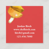 Fortune Cookies Koken Rood Vierkante Visitekaartje (Achterkant)