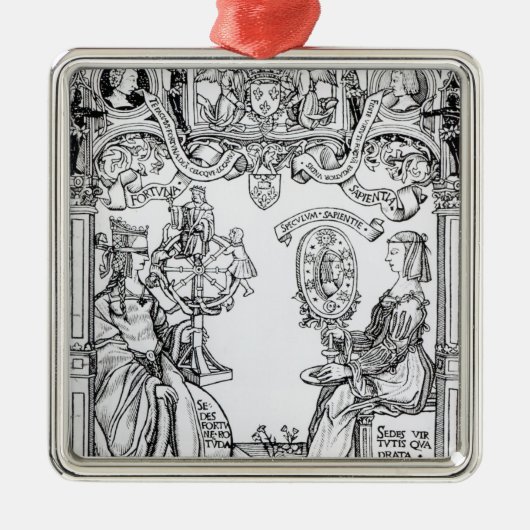Fortune en Wisdom Metalen Ornament (Voorkant)