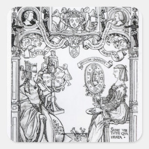 Fortune en Wisdom Vierkante Sticker