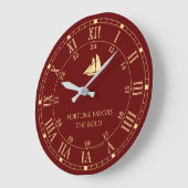 Fortune Favors the Bold Acrylwall Clock Grote Klok (Hoek)