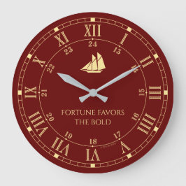 Fortune Favors the Bold Acrylwall Clock Grote Klok