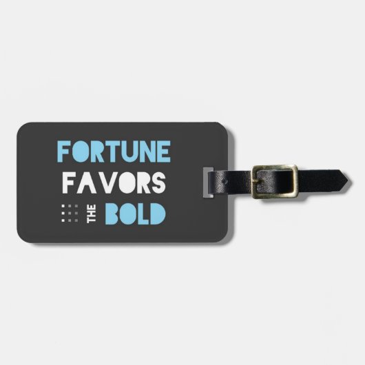 Fortune Favors the Bold - Traveler - Blue Bagagelabel (Voorkant horizontaal)