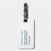 Fortune Favors the Bold - Traveler - Blue Bagagelabel (Achterkant verticaal)