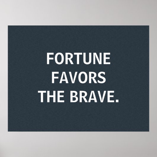 Fortune Favors the Brave, custom poster (Voorkant)