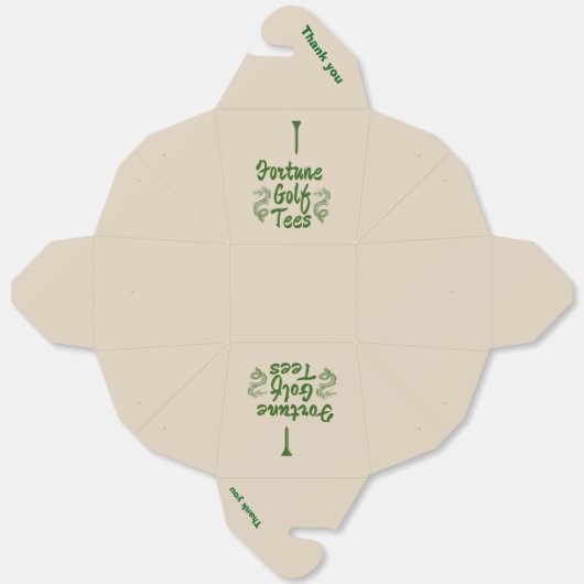 'Fortune Golf Tees' Takeout Boxes Fun Party Favors Bedankdoosjes (Ongevouwen)