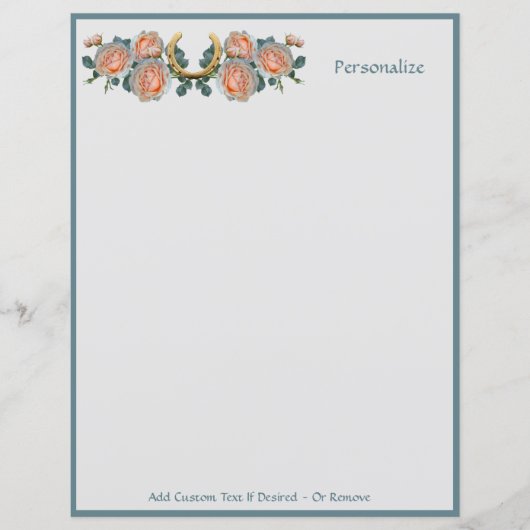 Fortune Good Luck Hoefijzer Floral personaliseren (Voorkant)