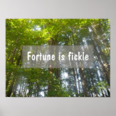 Fortune is een fictief Inspirerend proverb poster (Voorkant)
