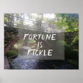 Fortune is fickle proverb bridge photoposter poster (Voorkant)