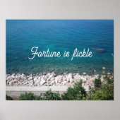 Fortune is fickle proverb poster (Voorkant)