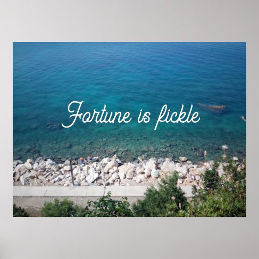 Fortune is fickle proverb poster (Voorkant)