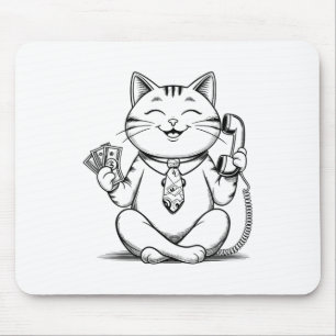 Fortune Kat Meme Graphic Kawaii Maneki Neko Doll Muismat
