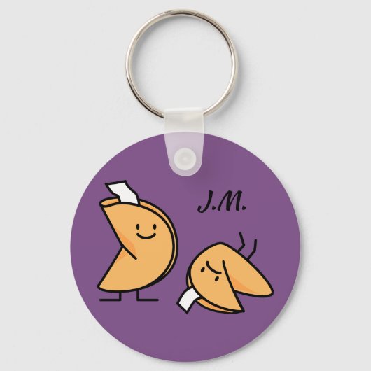 Fortune koekje knapperig Chinees zoet dessert gelu Sleutelhanger (Voorkant)