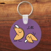 Fortune koekje knapperig Chinees zoet dessert gelu Sleutelhanger (Voorkant)