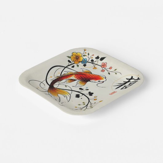 Fortune Koi-Bord Papieren Bordje (Gebogen)