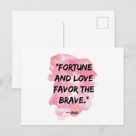 Fortune & Love geeft de voorkeur aan de moedige Mo Briefkaart (Voorkant / Achterkant)