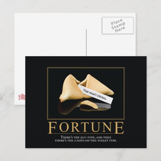 Fortune Motivatie Parody Briefkaart (Voorkant / Achterkant)