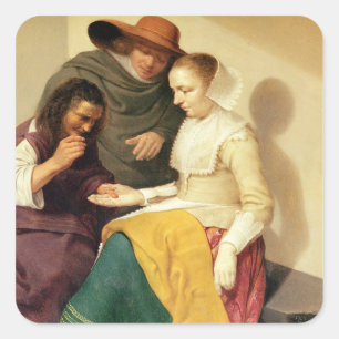 Fortune Teller, 1631 Vierkante Sticker