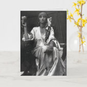 Fortune teller Art Nouveau Fotografie Kaart (Gele Bloem)