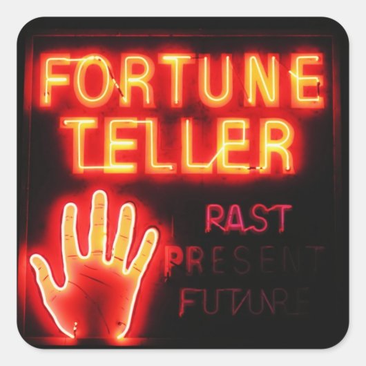 Fortune Teller - Cadeau uit het verleden en toekom Vierkante Sticker (Voorkant)