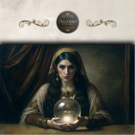 Fortune Teller Crystal Ball Decoupage Tissuepapier