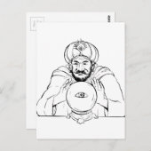 Fortune Teller Crystal Ball Drawing Briefkaart (Voorkant / Achterkant)