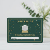 Fortune Teller Crystal Ball Luier Raffle Informatiekaartje (Staand voorkant)