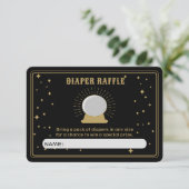 Fortune Teller Crystal Ball Luier Raffle Informatiekaartje (Staand voorkant)