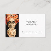 Fortune Teller Crystal Ball-oproepkaart Contactkaartje (Achterkant)