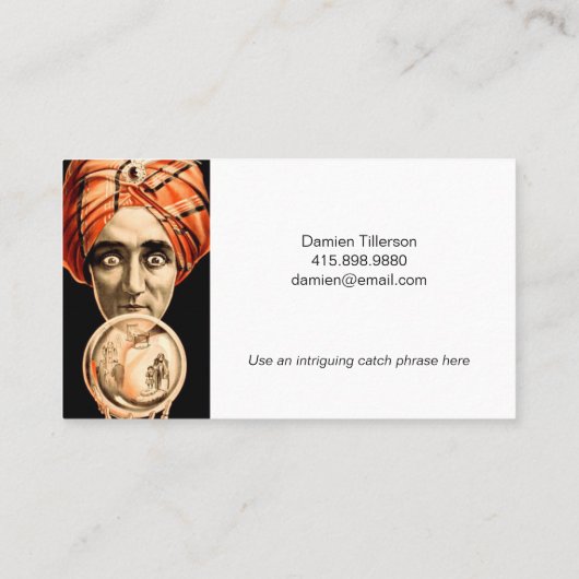  Fortune Teller Crystal Ball-oproepkaart Contactkaartje (Achterkant)