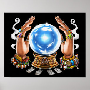 Fortune Teller Crystal Ball Poster