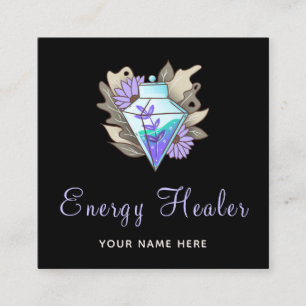Fortune Teller Energy Healer Magic Potion Diamond Vierkante Visitekaartje