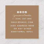 Fortune Teller Esoteric Alle Zien Oog Lotus Beige Vierkante Visitekaartje (Achterkant)