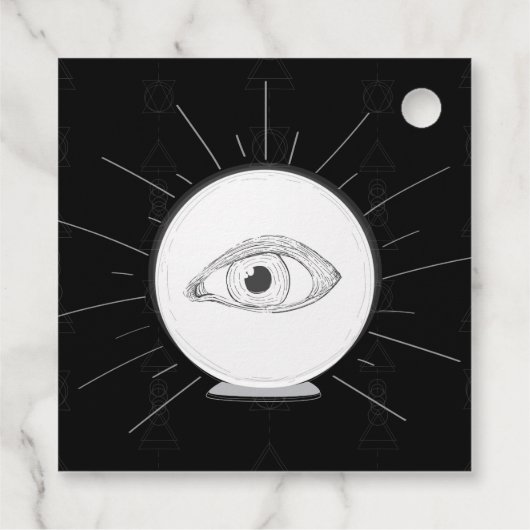 Fortune Teller Eye Seer Esoteric Crystal Ball Bedankjes Labels (Achterkant)