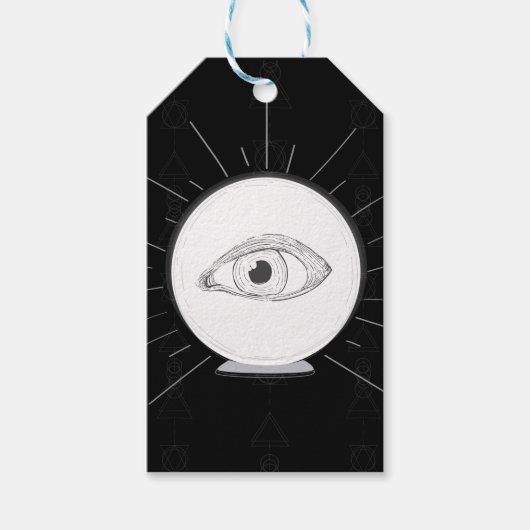 Fortune Teller Eye Seer Esoteric Crystal Ball Cadeaulabel (Voorkant)