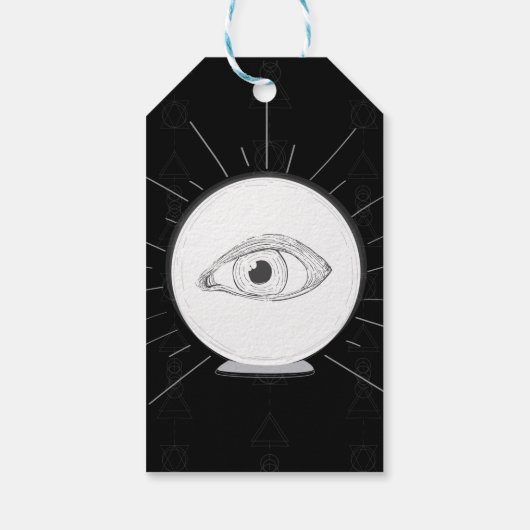 Fortune Teller Eye Seer Esoteric Crystal Ball Cadeaulabel (Achterkant)