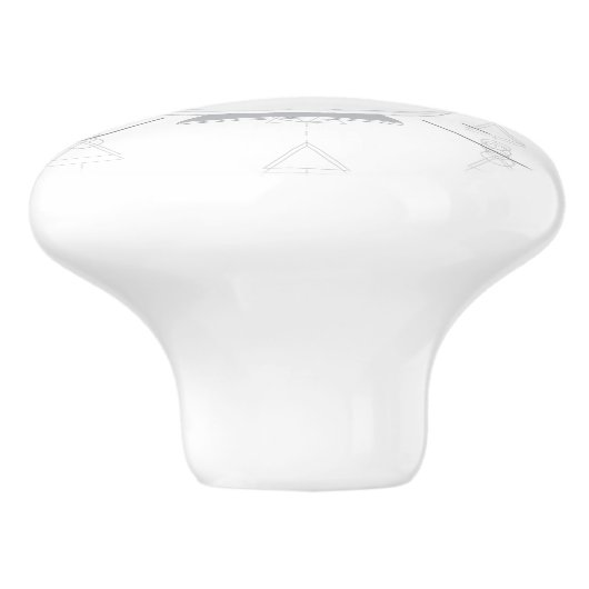 Fortune Teller Eye Seer Esoteric Crystal Ball Keramische Knop (Zijkant)