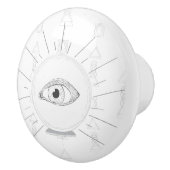 Fortune Teller Eye Seer Esoteric Crystal Ball Keramische Knop (Rechts)