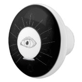 Fortune Teller Eye Seer Esoteric Crystal Ball Keramische Knop (Rechts)