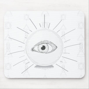 Fortune Teller Eye Seer Esoteric Crystal Ball Muismat