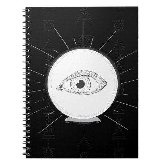 Fortune Teller Eye Seer Esoteric Crystal Ball Notitieboek (Voorkant)
