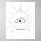 Fortune Teller Eye Seer Esoteric Crystal Ball Poster (Voorkant)